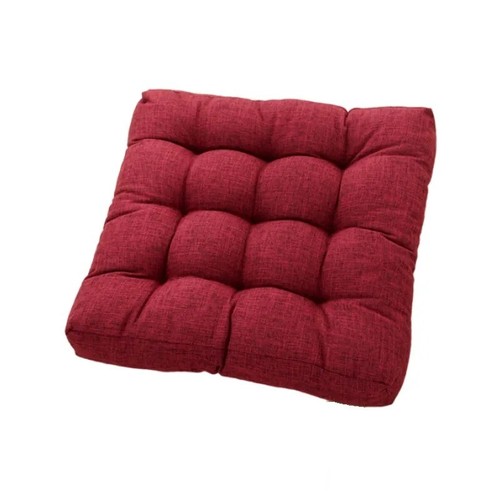 Linen tufted square floor - square,
