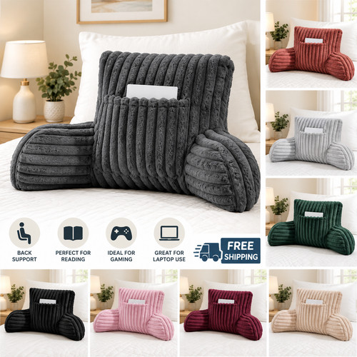 Faux fur backrest reading - backrest,