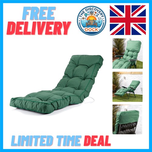 Durable green lounger - green, cushion